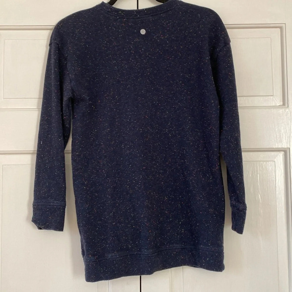 Zella Navy Highlighter Neon Confetti Splatter Sweatshirt Size Large Athleisure - Picture 7 of 9